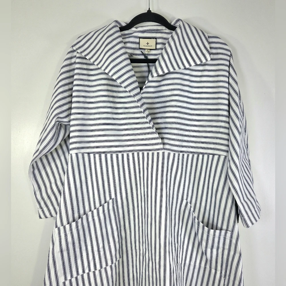 NEW TUCKERNUCK FRENCH BLUE  STRIPE SLOANE DRESS. - Picture 5 of 8